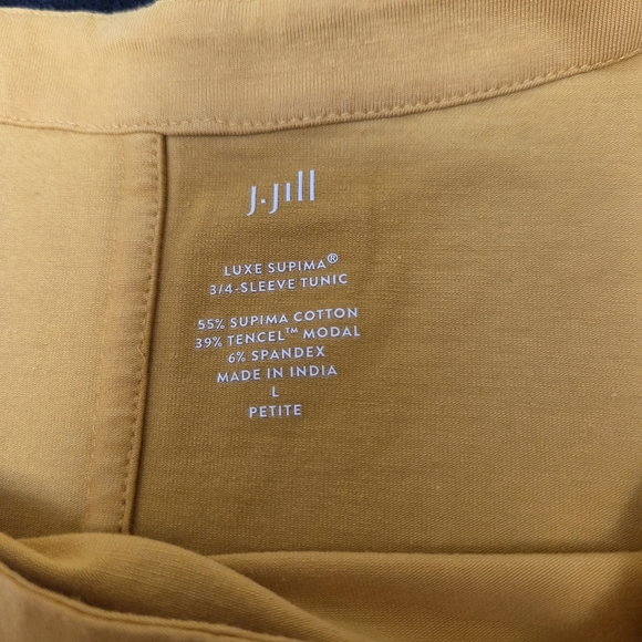 J. Jill Women's Mustard Yellow Top Large Petite - Picture 2 of 5